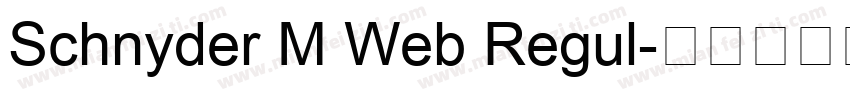 Schnyder M Web Regul字体转换